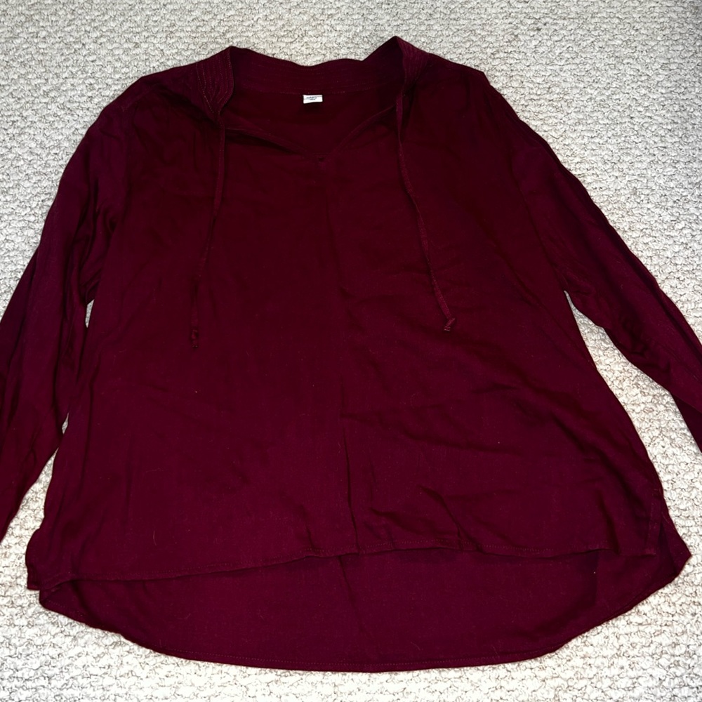 Maroon 3/4 sleeve top